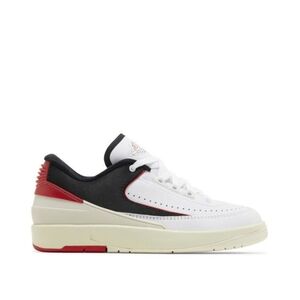 AIR JORDAN 2 LOW CHICAGO WHITE BLACK RED MENS SZ 9 & 10